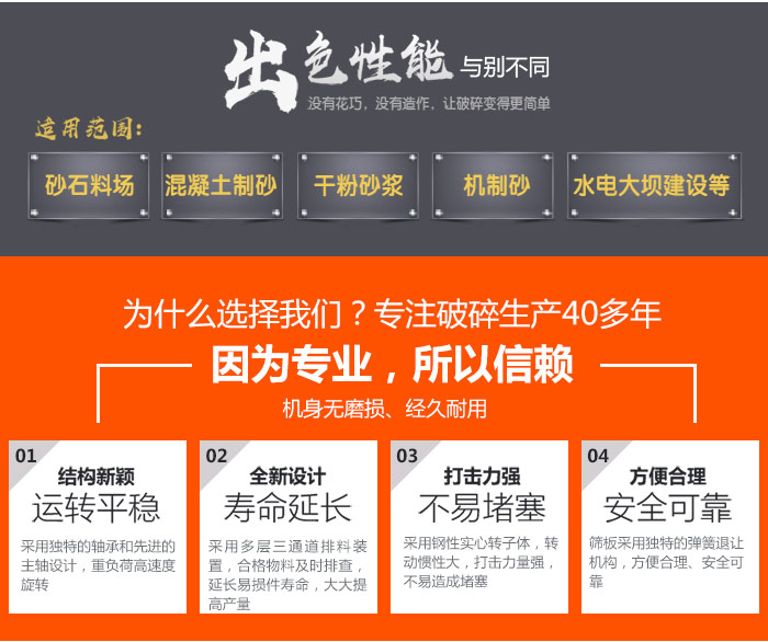 石灰?guī)r制砂機性能優(yōu)勢