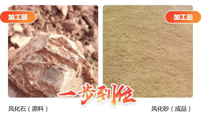 時(shí)產(chǎn)500噸全套風(fēng)化石破碎制砂生產(chǎn)線，從石到砂，一步到位！