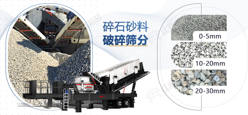 車載可移動工程廢料粉碎制砂機