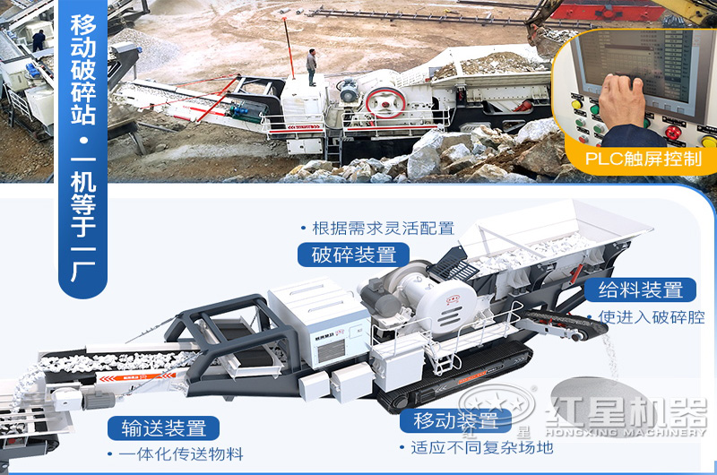 一體化機型一站式破碎的移動破