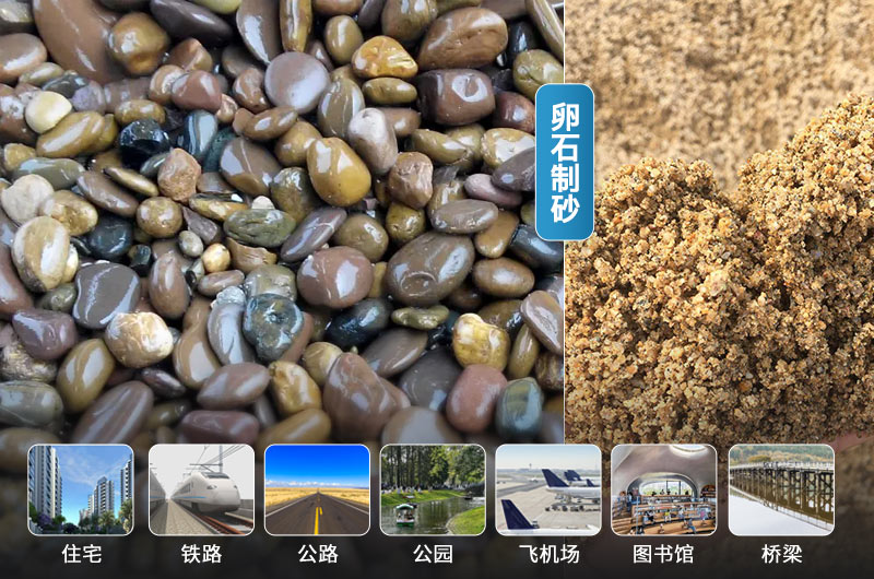 卵石制砂機(jī)設(shè)備有哪些？卵石制砂一噸多少成本錢？